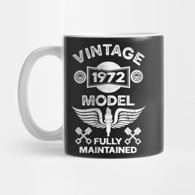 Funny Vintage Model Birthday 1972, Vintage Bike 1972 by Coralgb